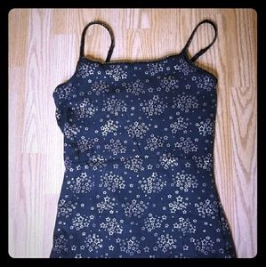 Black Express cami with stars & built in bra